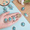 10pcs Turquoise+alloy pendant Vintage alloy earring head diy handmade material(5 styles) JX575A-3