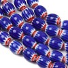 Handmade Millefiori Glass Oval Bead Strands LK-Z001-01A-3