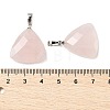 Natural Rose Quartz Pendants G-L614-D04-P04-3