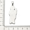 304 Stainless Steel Pendants STAS-Q343-05B-P-3