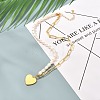 Heart Pendent Necklace for Girl Women NJEW-JN03681-3