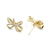 Rack Plating Brass Micro Pave Cubic Zirconia Stud Earring EJEW-C086-04G-2