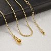 Brass Ball Chains Necklaces for Women NJEW-D302-21G-3