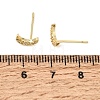 Moon Brass Micro Pave Cubic Zirconia Stud Earrings for Women CU-CBAE7DF-38G-5