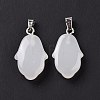 Natural White Jade Pendants G-B041-03P-13-3