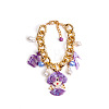 Acrylic Lady Perfume Bottle High Heel and Imitation Pearl Bracelets FS-WGDF0C3-14-1