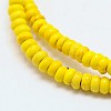 Dyed Synthetical Turquoise Rondelle Bead Strand G-P083-10mm-85-3