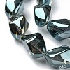 Electroplate Transparent Glass Beads Strands EGLA-E060-01A-FR02-3