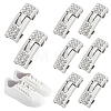 4 Pairs Zinc Alloy & Rhinestone Snap Lock Clasps FIND-FG0005-54P-1
