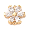 Brass & Rhinestone Connector Charms RB-CBAFDDC-01G-1
