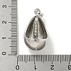 Rack Plating Brass Micro Pave Clear Cubic Zirconia Pendants KK-E114-02P-02-3