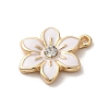 Flower Alloy Enamel Pendants ENAM-A007-06KCG-05-2