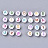 Opaque White Acrylic Beads X-MACR-N012-01-4