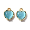 Heart Brass Charms KK-D024-02D-G-1