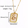 Brass & Epoxy Resin Glitter Powder Pendant Necklaces for Women WG08644-01-1