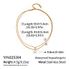304 Stainless Steel Pave Clear Cubic Zirconia with Imitation Pearl Round Pendant Double Layer Necklaces for Women AM8128-1