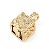 Brass Micro Pave Cubic Zirconia Pendants KK-F919-10C-G-2