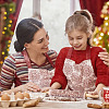 Snowflake Pattern Wood Rolling Pin AJEW-WH0481-657-5