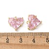 Brass Micro Pave Clear Cubic Zirconia Pendants KK-Q031-42G-02-3