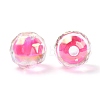 Two Tone UV Plating Rainbow Iridescent Acrylic Beads TACR-D010-06E-3