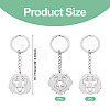 2Pcs 2 Styles 201 Stainless Steel Keychains KEYC-TAD0001-15D-3