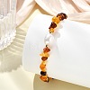 Natural Amber Chips Beaded Stretch Bracelets for Women BJEW-JB13716-2