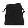 Polyester Imitation Burlap Packing Pouches Drawstring Bags LS-ABAG-R005-9x7-09-1