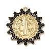 304 Stainless Steel & Rhinestone Pendants STAS-G371-09A-02G-1
