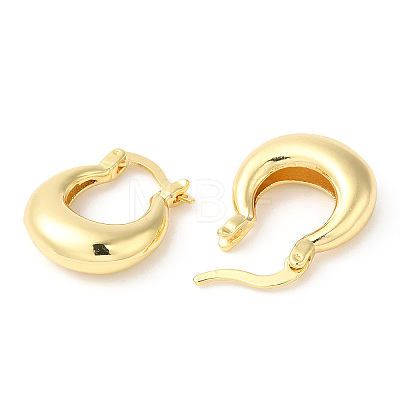 Rack Plating Brass Thick Hoop Earrings EJEW-R149-05G-1