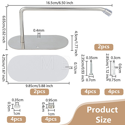 201 Stainless Steel Wrap Storage Rack AJEW-WH0528-50-1