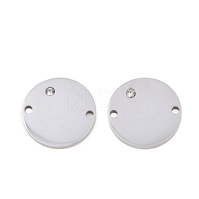 316 Surgical Stainless Steel Micro Pave Cubic Zirconia Links connectors STAS-K178-23P-1