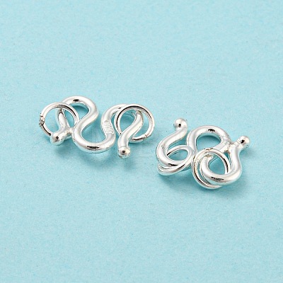 925 Sterling Silver S-Hook Clasps STER-K175-06C-S-1