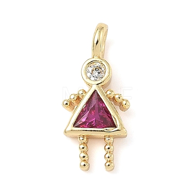 Brass Micro Pave Cubic Zirconia Pendants ZIRC-I356-17G-B06-1