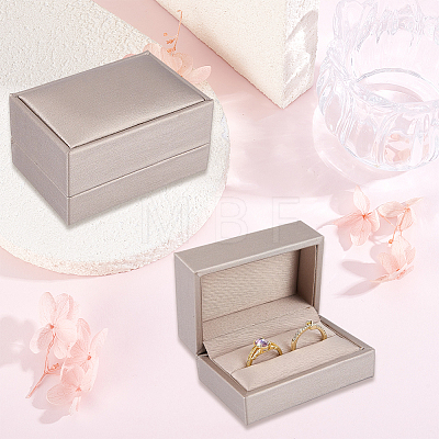 PU Leather Jewelry Couple Ring Packing Boxes CON-CL0001-27A-1
