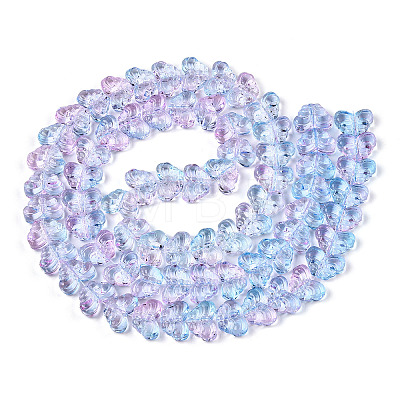 Transparent Glass Beads Strands GLAA-E049-01C-1