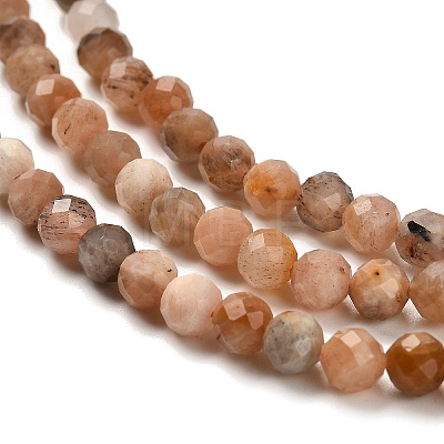 Natural Multi-Moonstone Beads Strands G-B107-A09-06-1