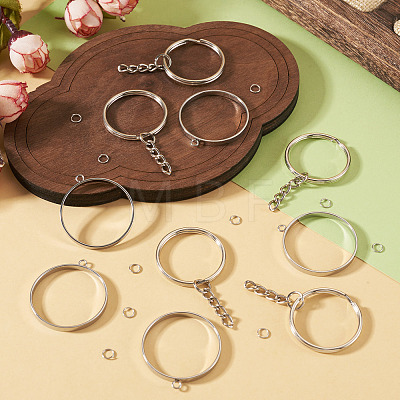 5Pcs 304 Stainless Steel Open Back Bezel Pendants STAS-TAD0001-01F-1