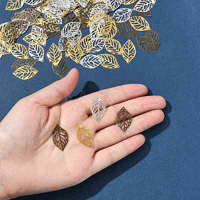 100Pcs Iron Filigree Joiners Pendants IFIN-FS0001-61-1
