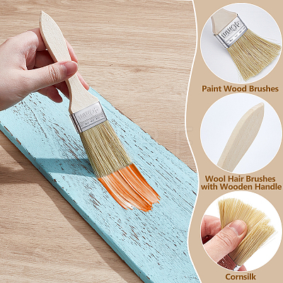 150Pcs Paint Wood Brushes AJEW-WA0003-45-1