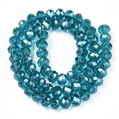 Electroplate Glass Beads Strands X-EGLA-A034-T10mm-A33-1