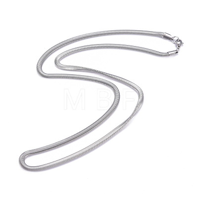 304 Stainless Steel Flat Snake Chains Necklaces NJEW-G340-04P-01-1