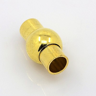 Brass Magnetic Clasps with Glue-in Ends KK-G230-6mm-M-NF-1