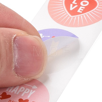 Valentine's Day Round Paper Stickers DIY-I107-05A-1