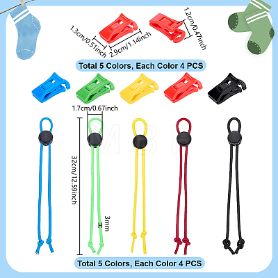 20Pcs Polyester Adjustable Anti-lost Cord AJEW-PH0008-76-1