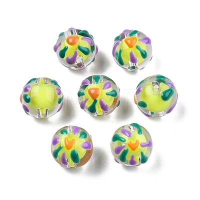 Transparent Acrylic Enamel Beads TACR-G040-01N-1