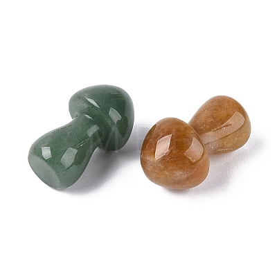 Natural & Synthetic Mixed Gemstone Mushroom Display Decorations G-Q602-03-1