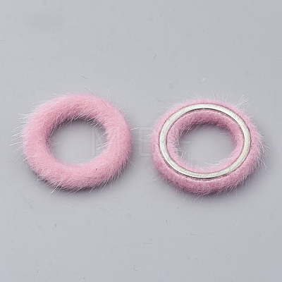 Faux Mink Fur Covered Linking Rings WOVE-N009-07K-1
