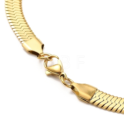 Ion Plating(IP) 304 Stainless Steel Herringbone Chain Necklace for Men Women NJEW-E076-04E-G-1