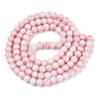 Drawbench Glass Round Beads GLAD-WH0001-01-17-1