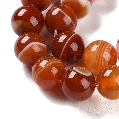 Natural Striped Agate/Banded Agate Beads Strands X-G-Z060-A01-C05-1